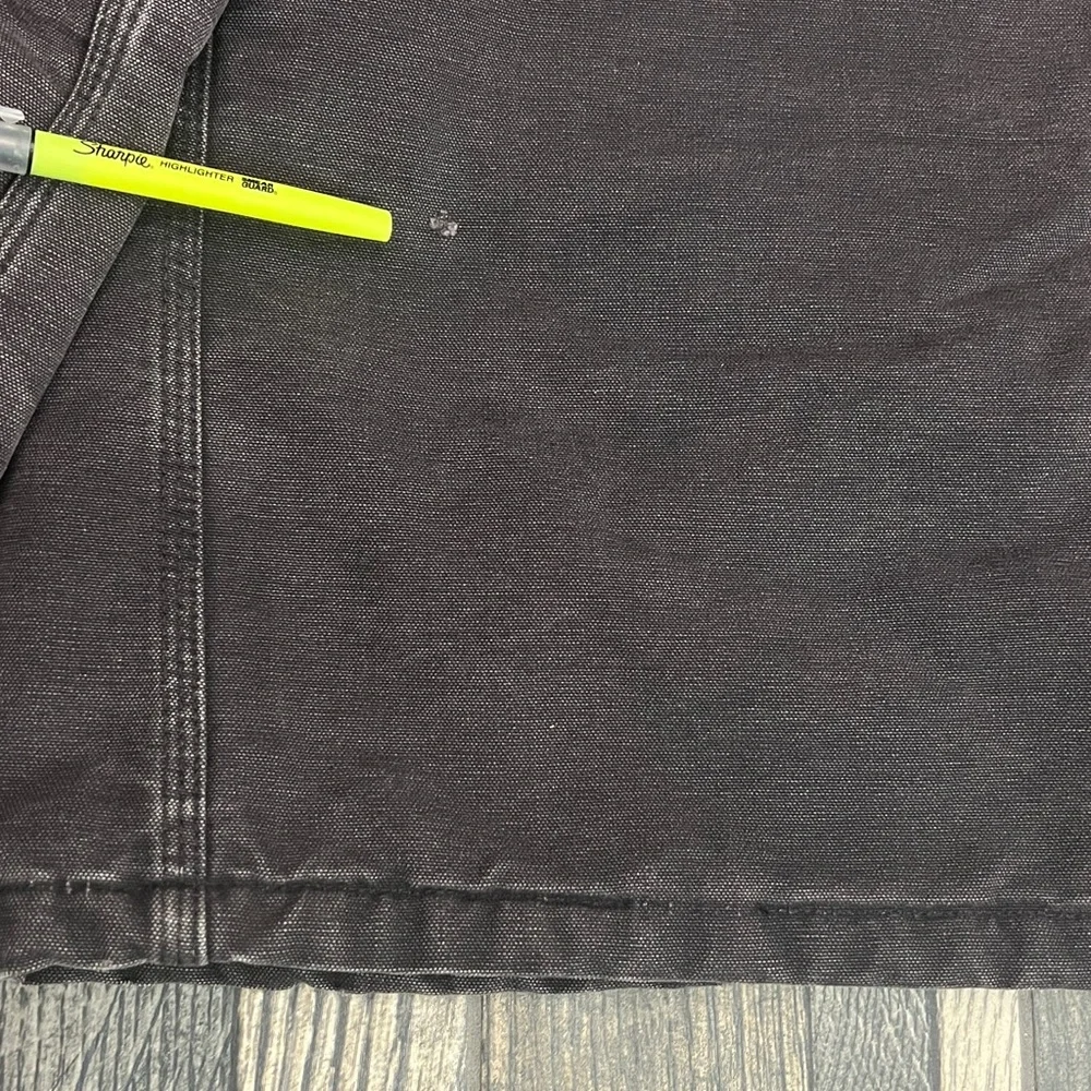 🔥🔥 Vintage CARHARTT Quilted Lined Black Canvas Work Arctic Chore Jacket 2XL‎